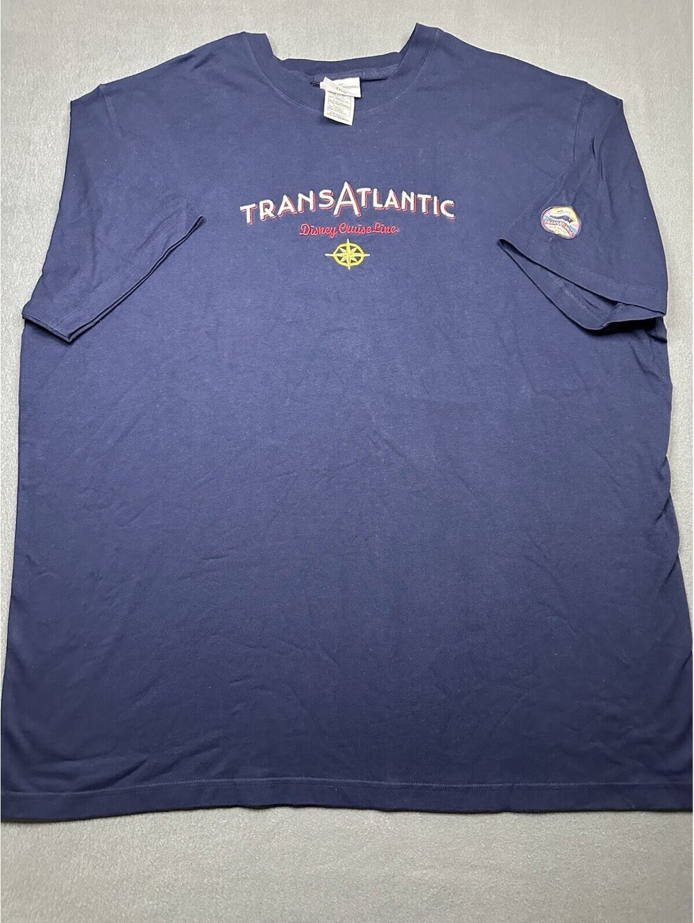 Vintage NWT Disney Cruise Line Transatlantic T Shirt Men's 3XL Blue Y2K 2007